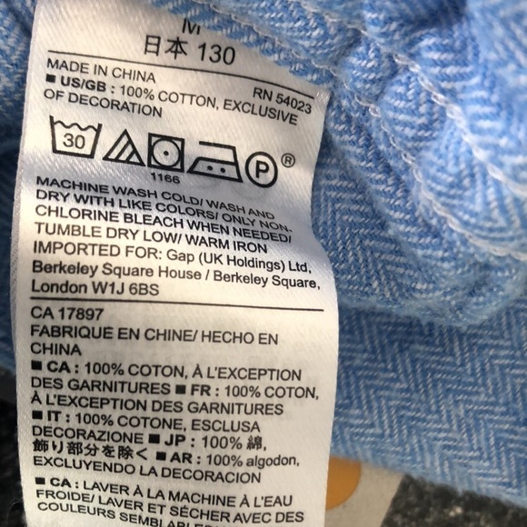 Gap Kids 8-9 years old blue cotton dress shirt - Picture 7 of 7